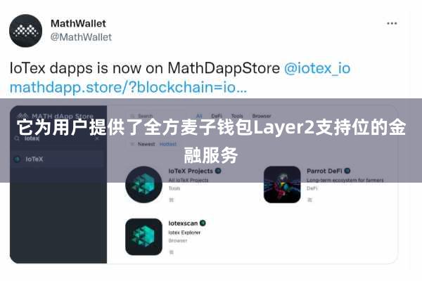它为用户提供了全方麦子钱包Layer2支持位的金融服务